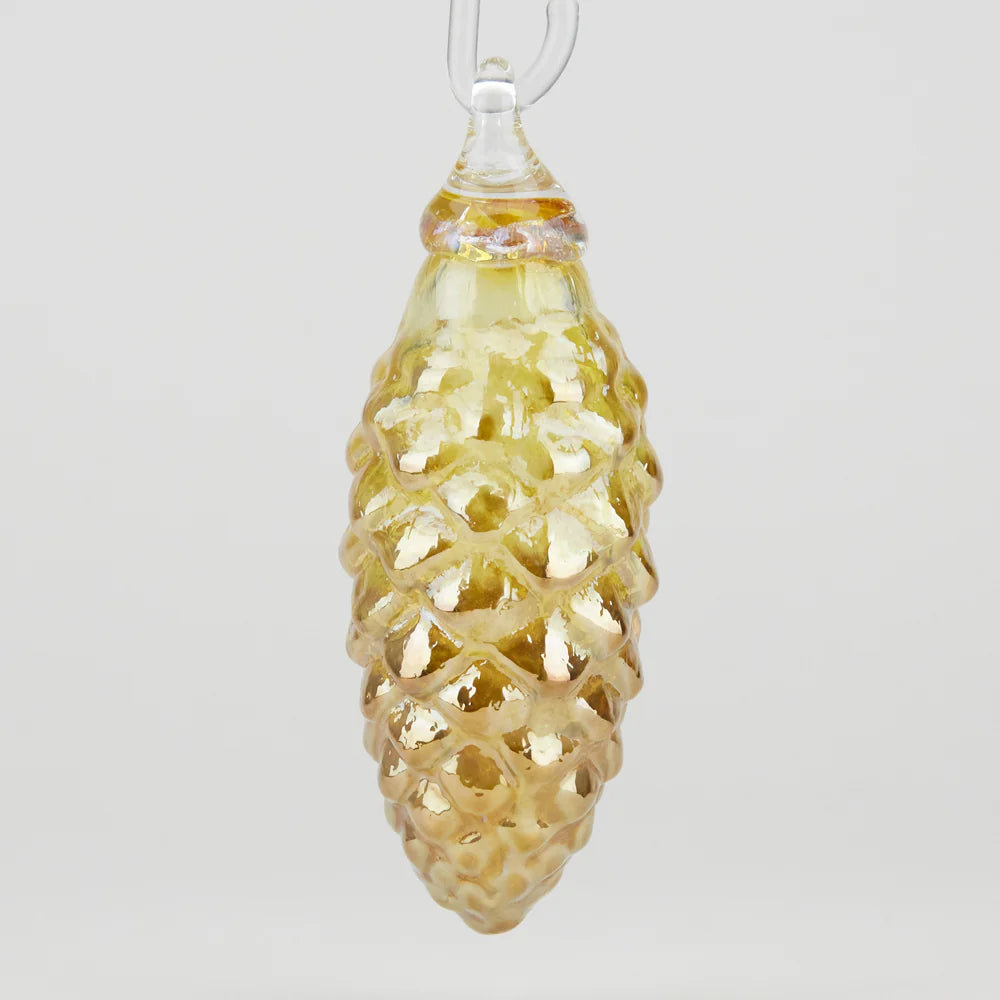 Pinecone Vintage Gold/Silver Glass Ornament