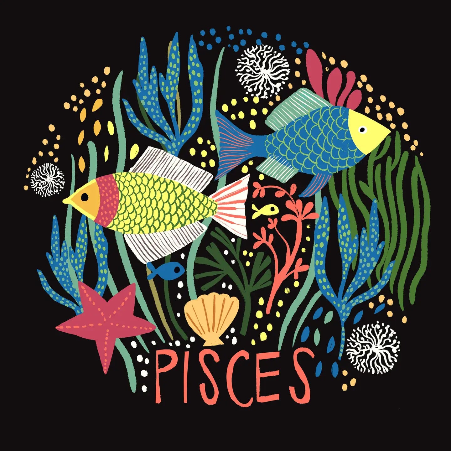 Pisces Zodiac Greeting Card