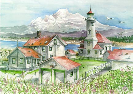 Point Wilson Lighthouse Art Print