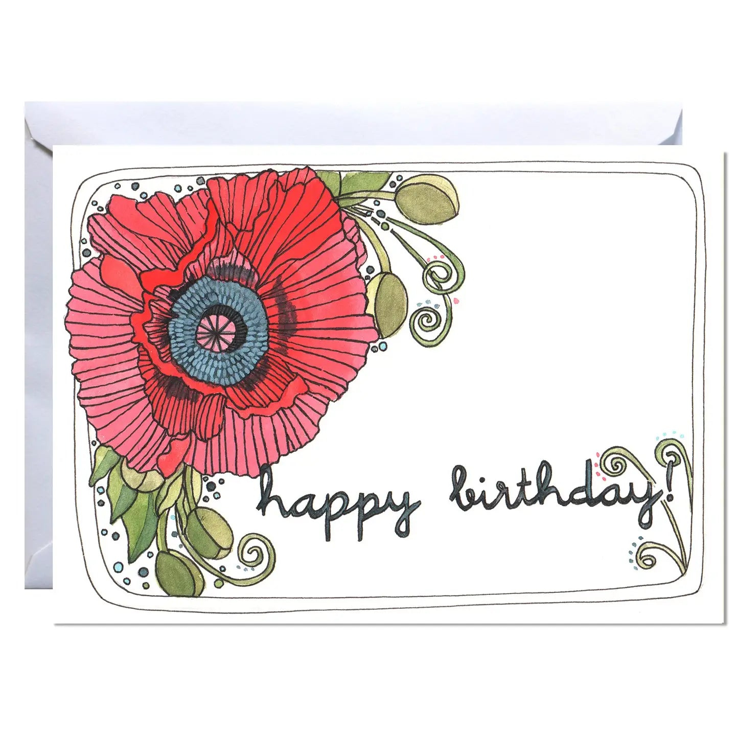 Poppy Birthday Card