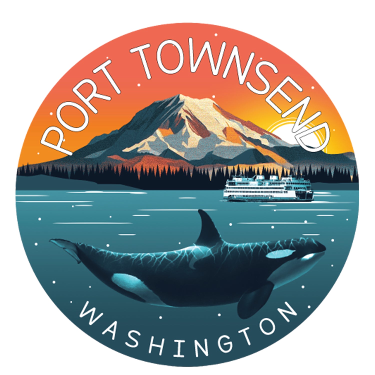 Mount Rainier Orca Port Townsend Blanket