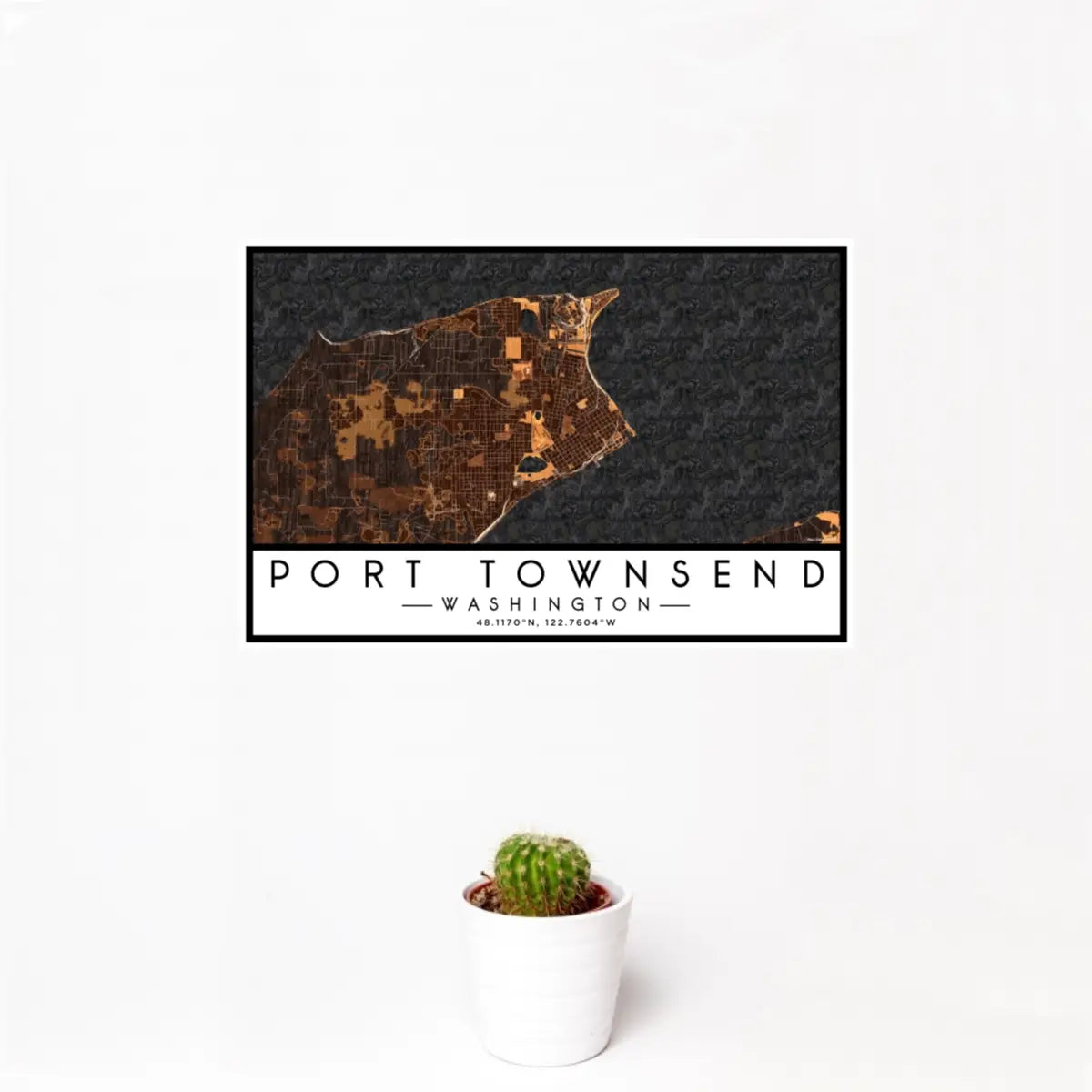 Port Townsend Wa Map Print Ember | Landscape