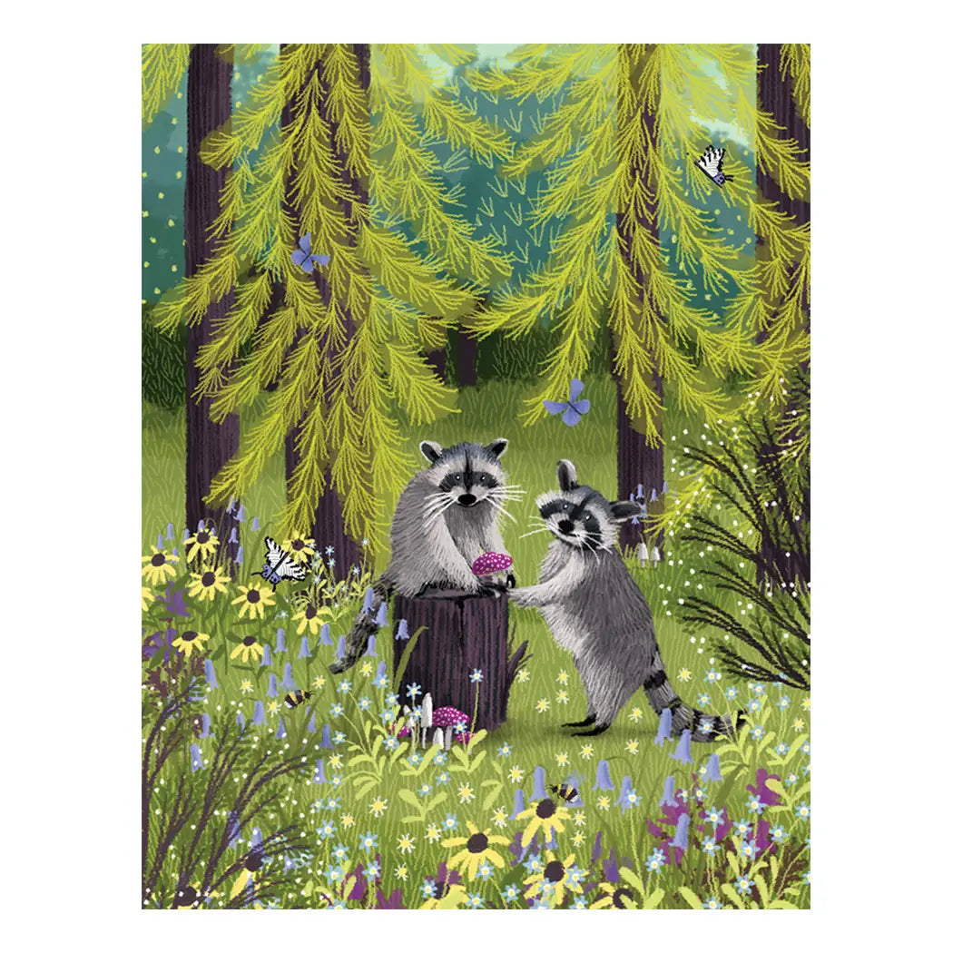 Raccoon Birthday Greeting Card