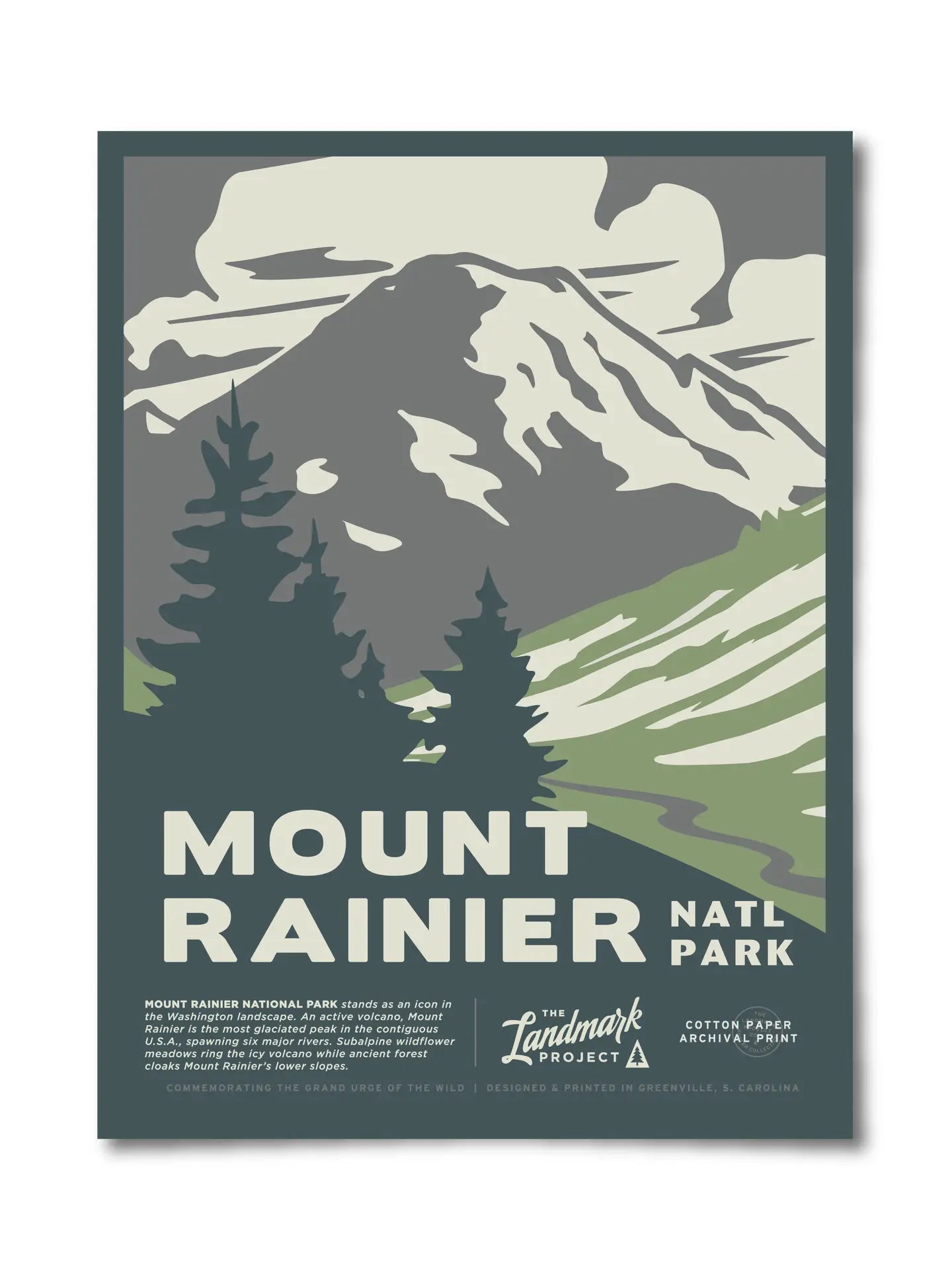 Mount Rainier National Park Art Print by Landmark Project