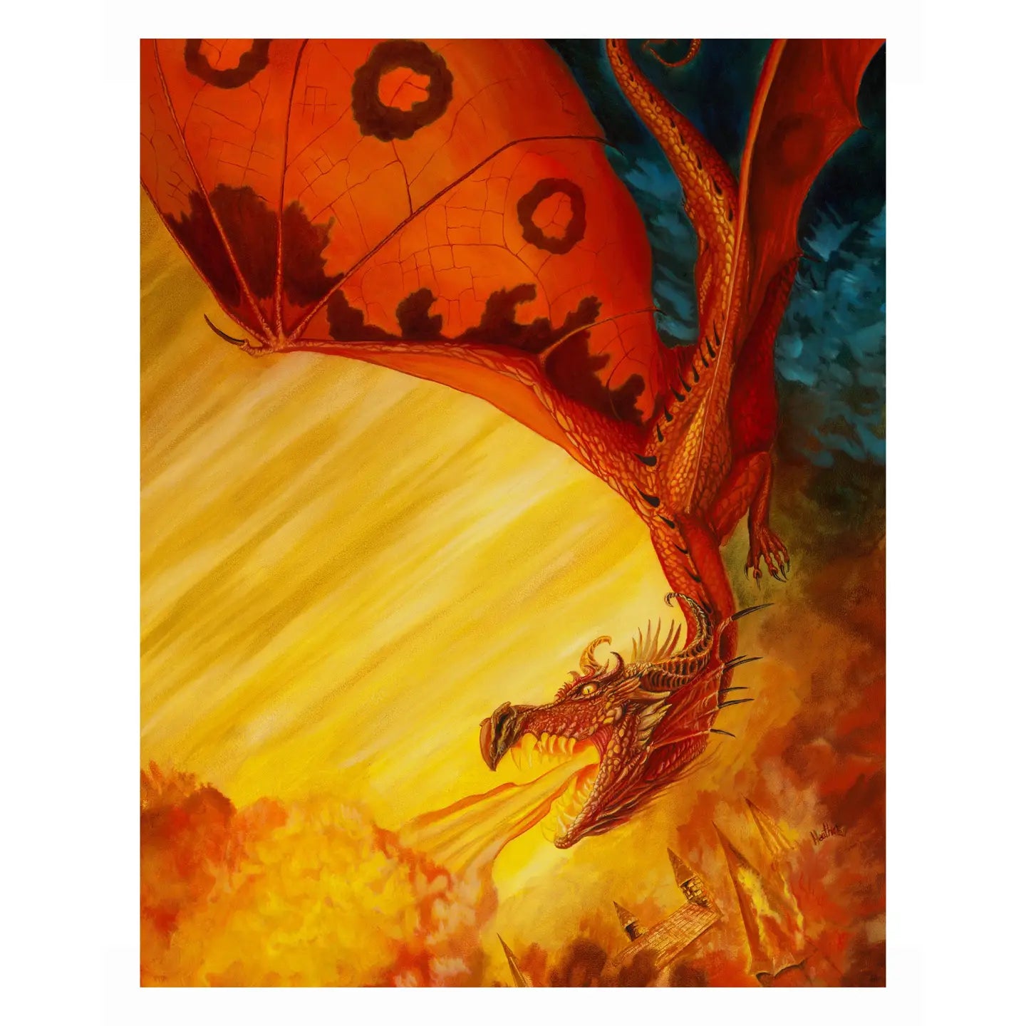 Dragon Rage Fantasy Art Print