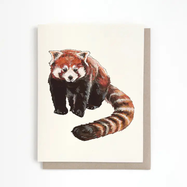 Red Panda Blank Inside Greeting Card