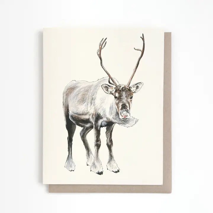 Reindeer Blank Inside Greeting Card