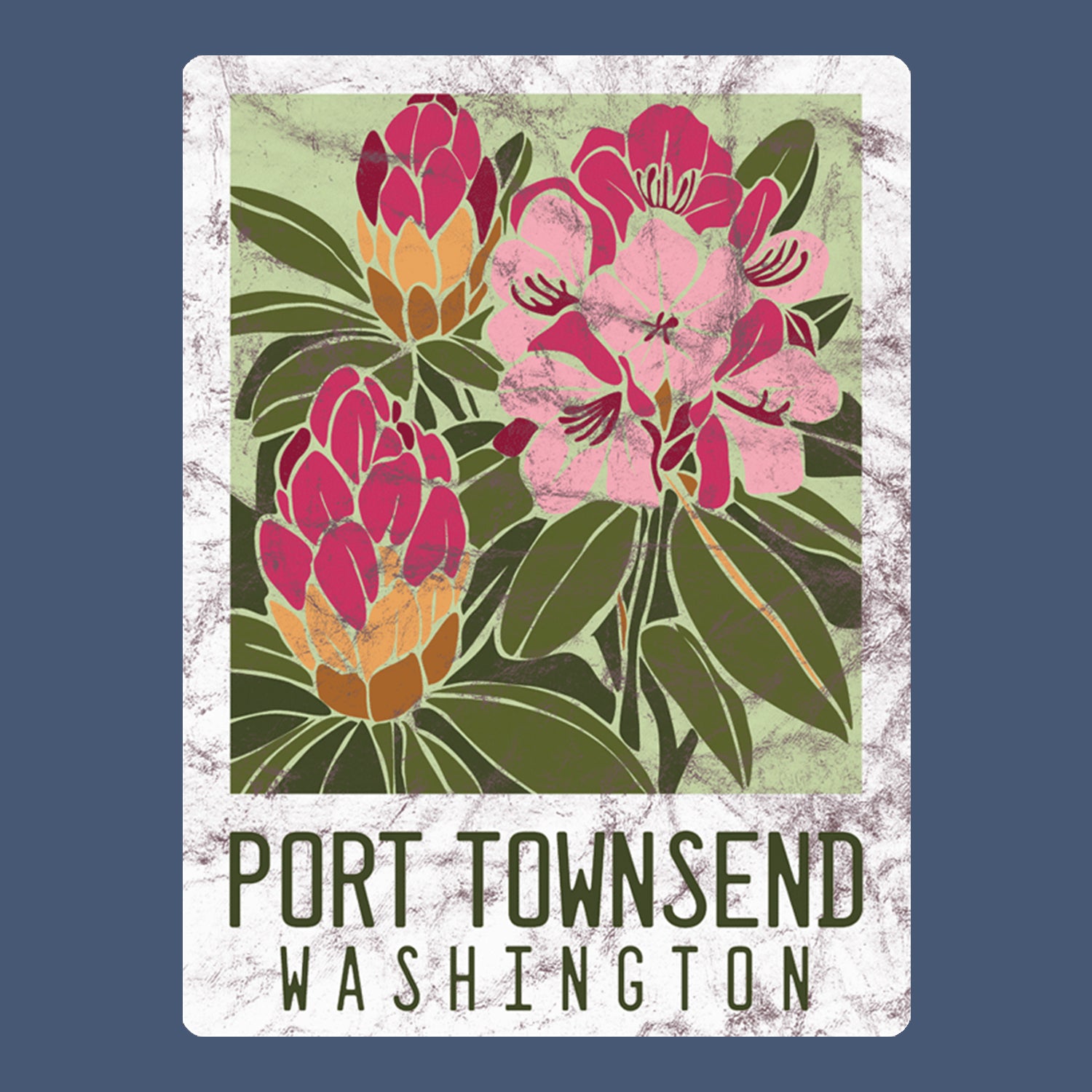 Port Townsend Rhododendron Long Sleeve Shirt | Blue Jean