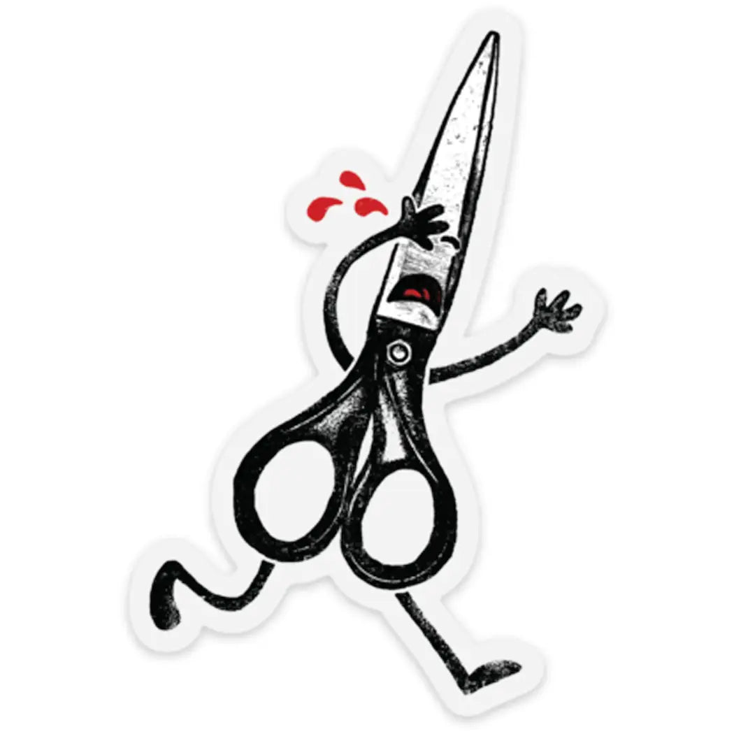 Running Scissors Sticker