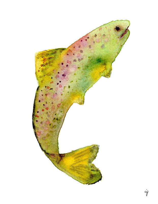 Salmon Greeting Card