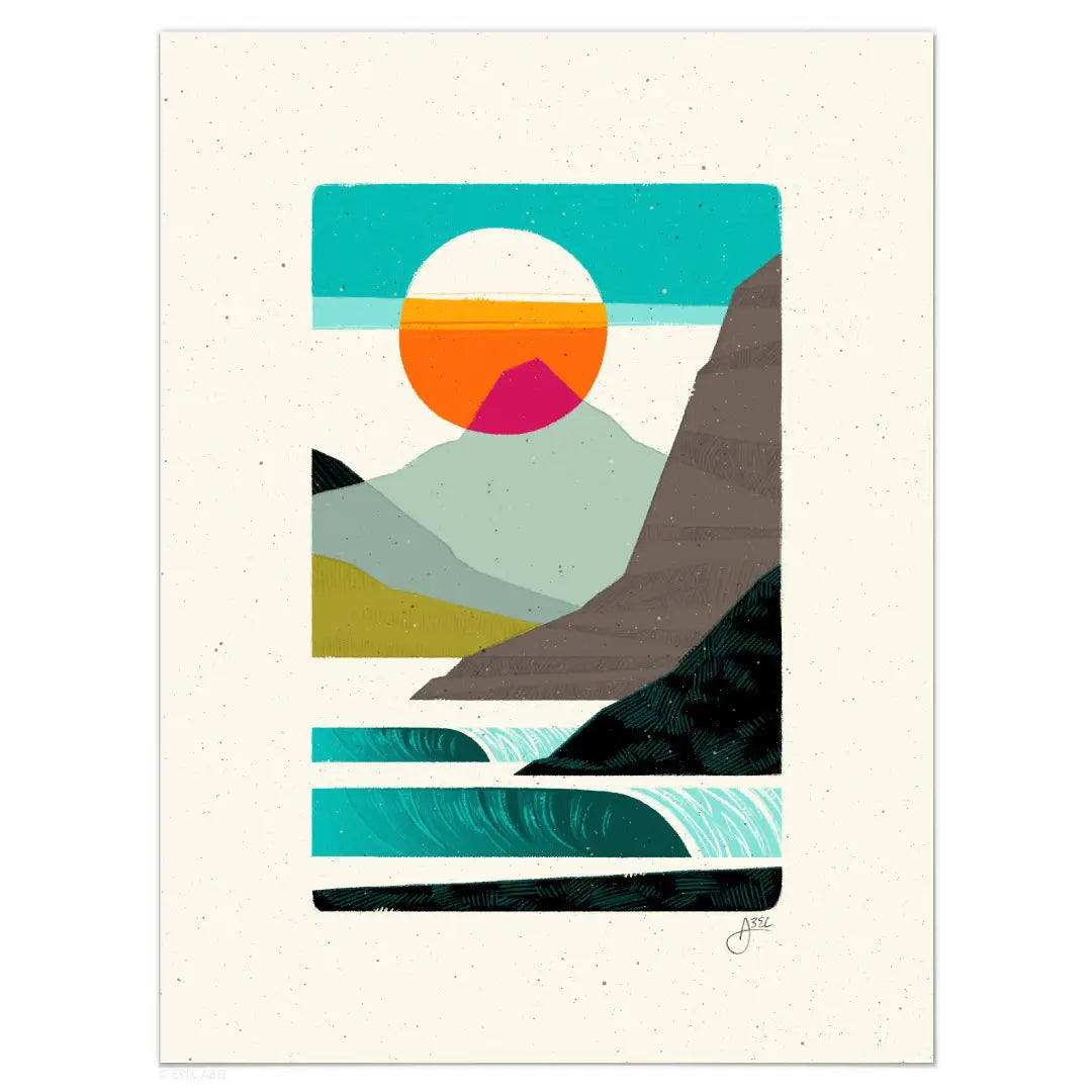 Salty Mountain Art Print