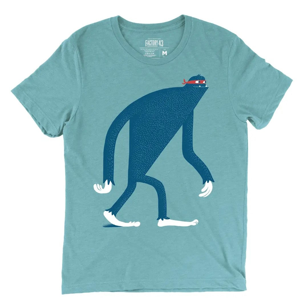 Sasquatch in Disguise Blue Unisex Shirt