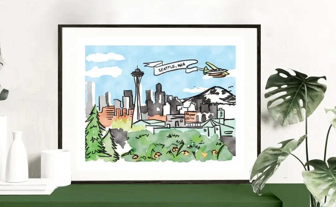 Seattle Landscape Art Print