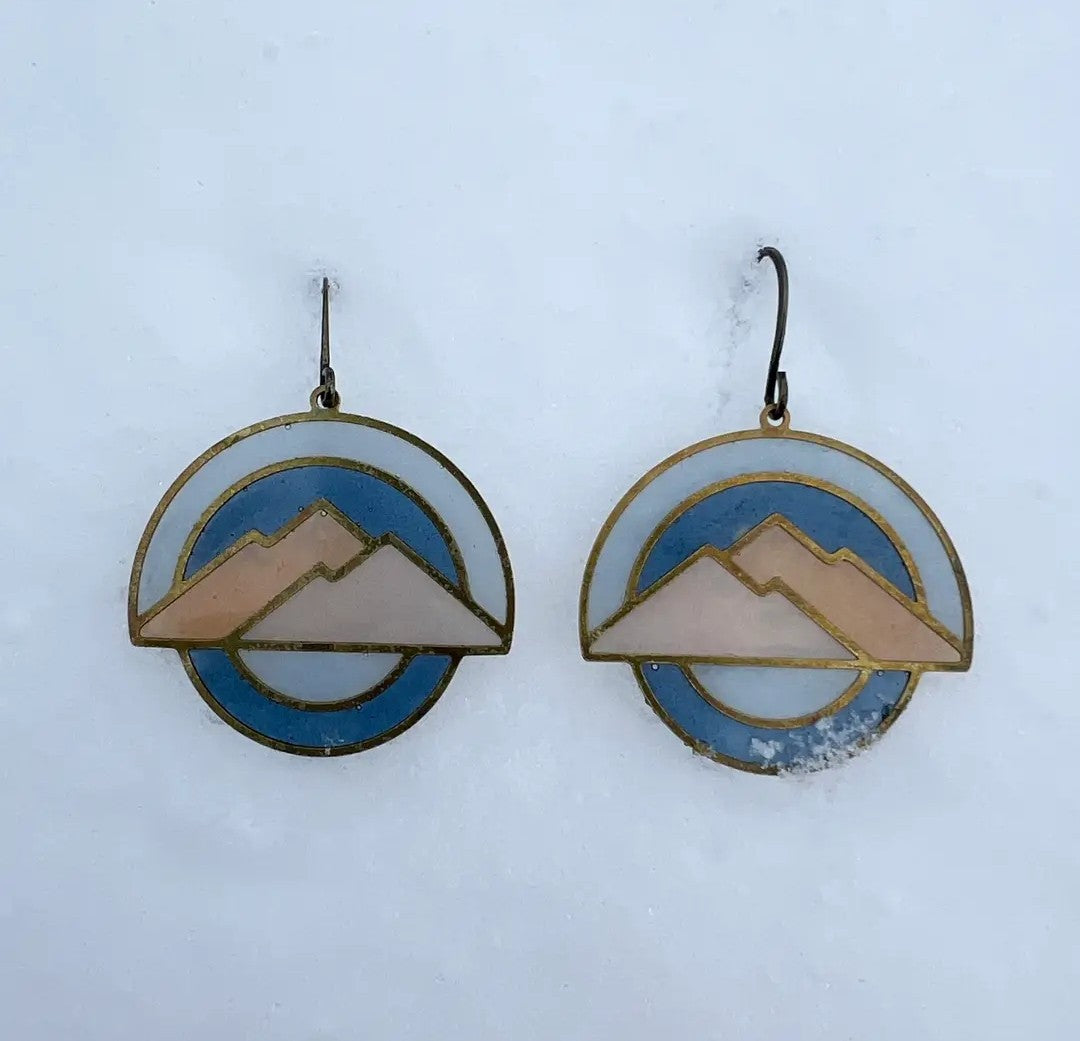 Alpina // Stained Glass Resin Earrings