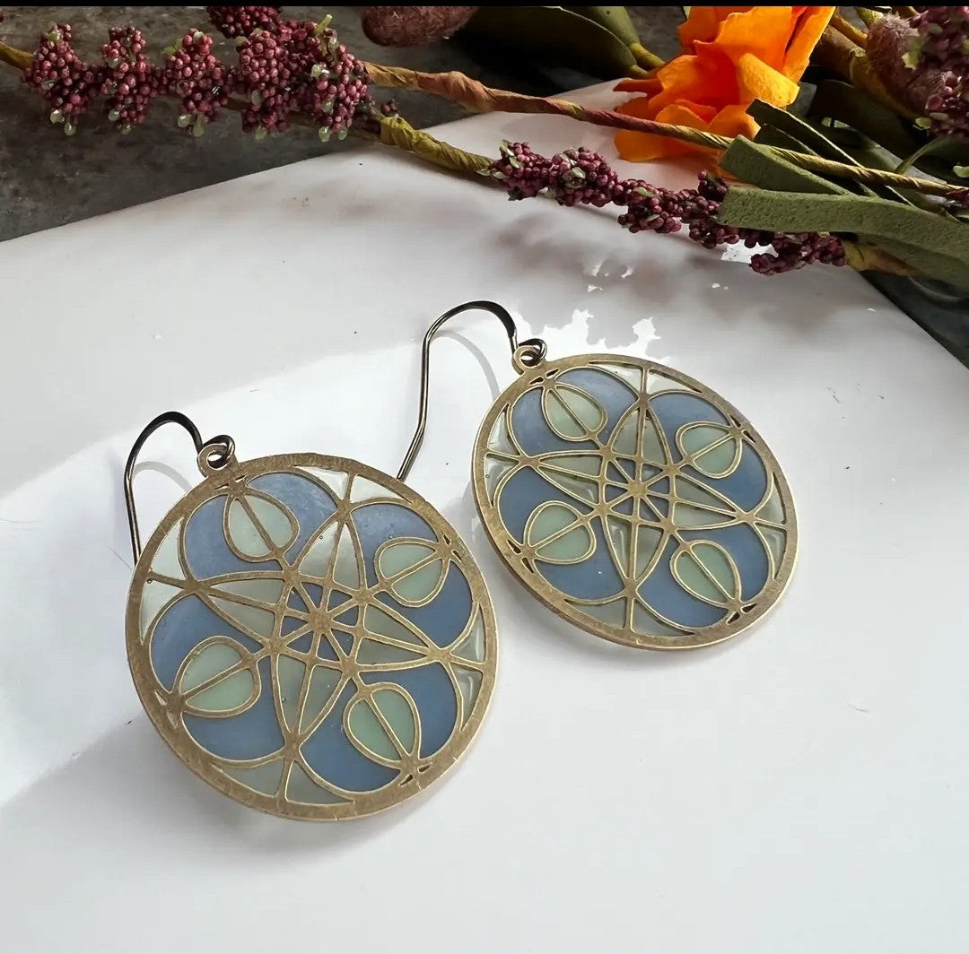 Cathedral // Stained Glass Resin Earrings