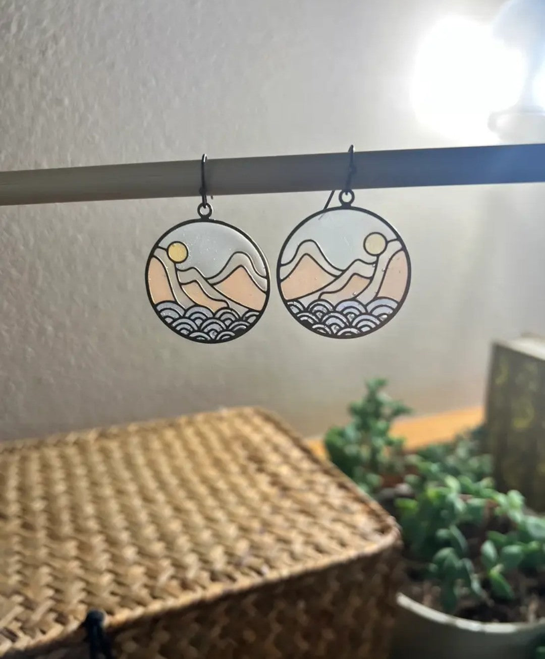 Sea To Summit // Stained Glass Resin Earrings