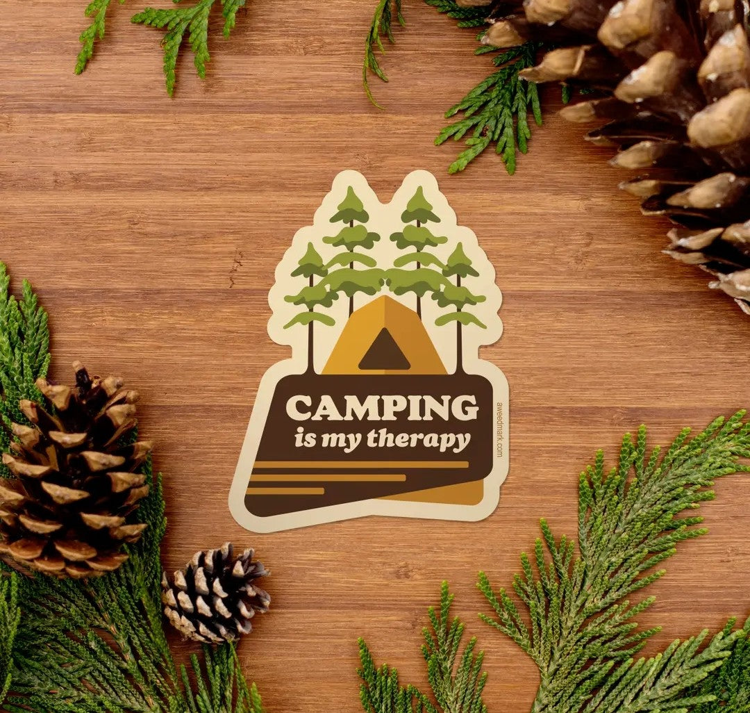 Camping Therapy Sticker