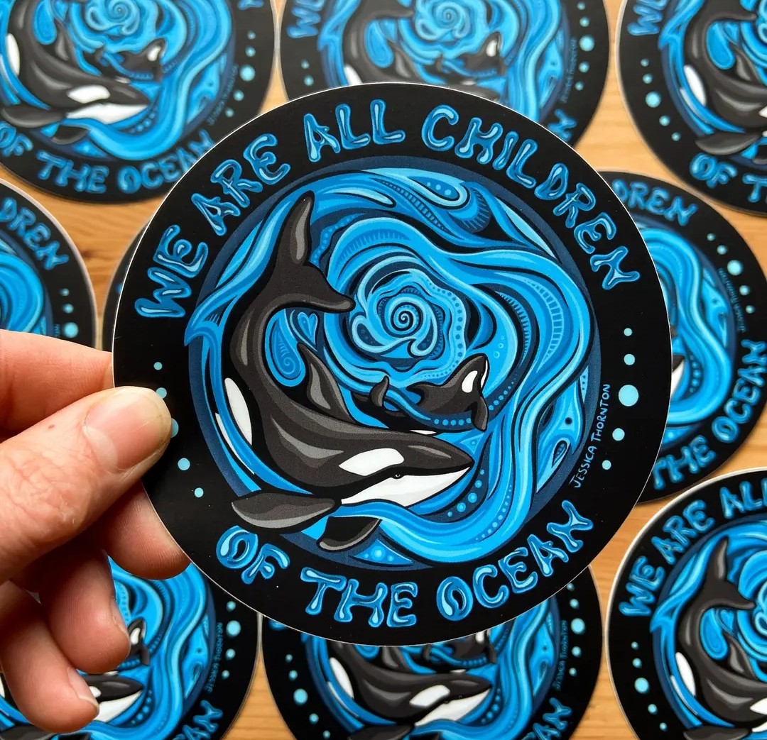 Children of the Ocean Orca Sticker