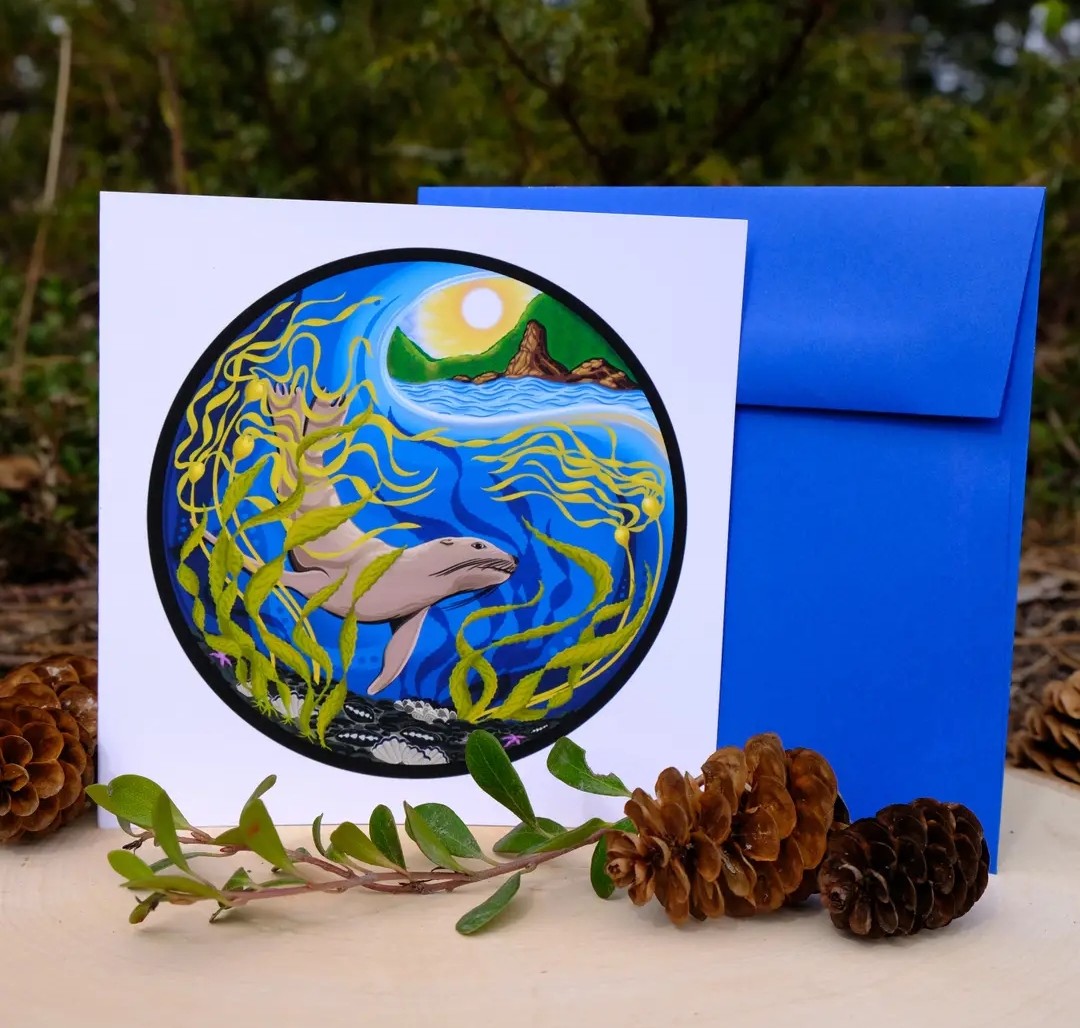 Sea Lion Blank Inside Greeting Card