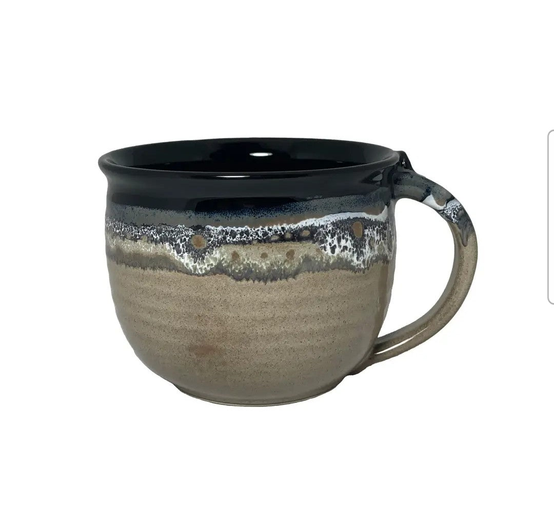 Brown and Black Latte Mug