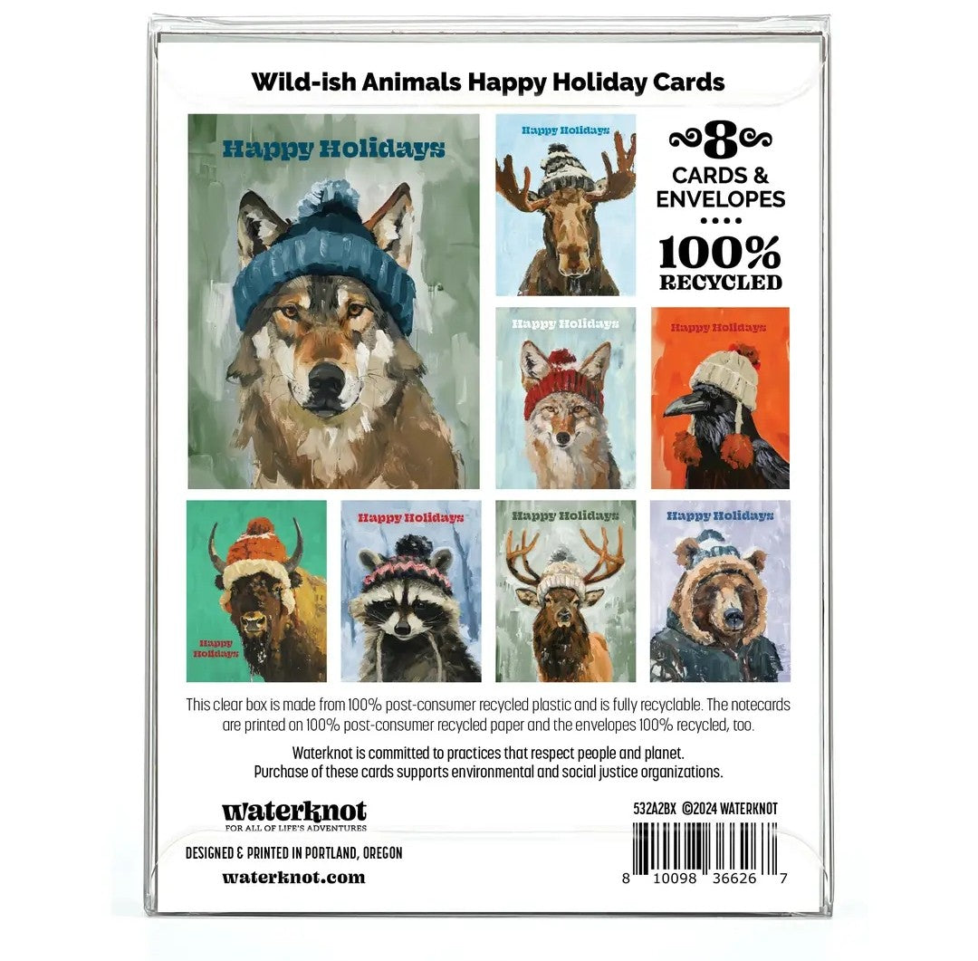 Wild-ish Animals Holiday Box Set Notecards