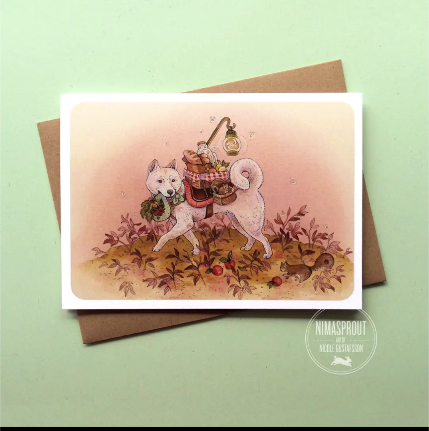 Shiba(Cream) Greeting Card