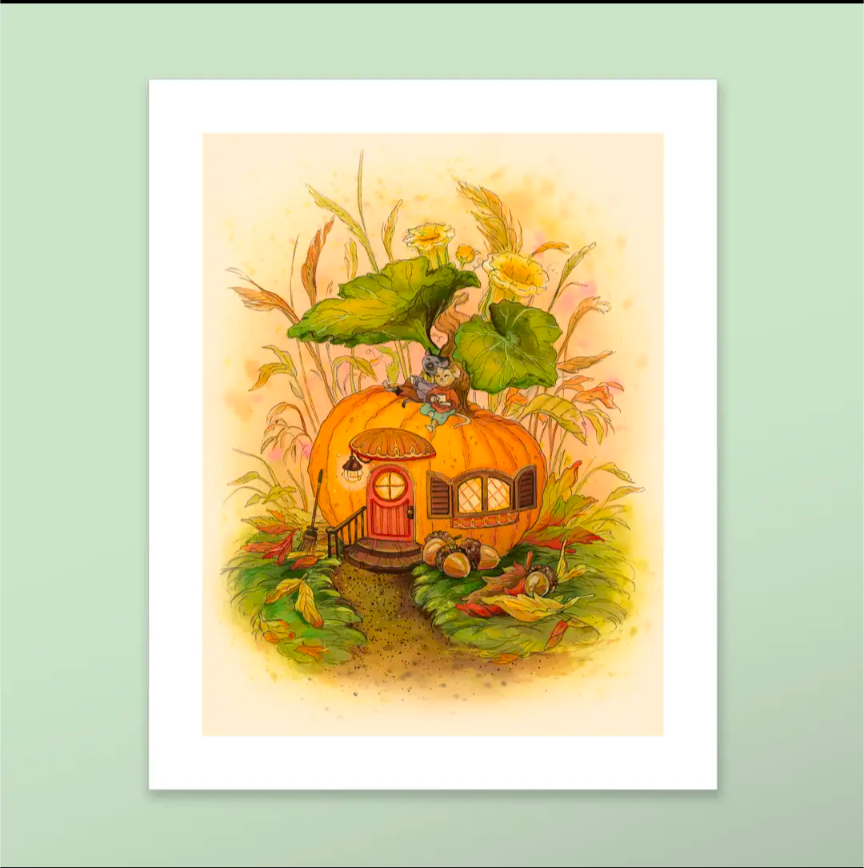 Pumpkin House Art Print