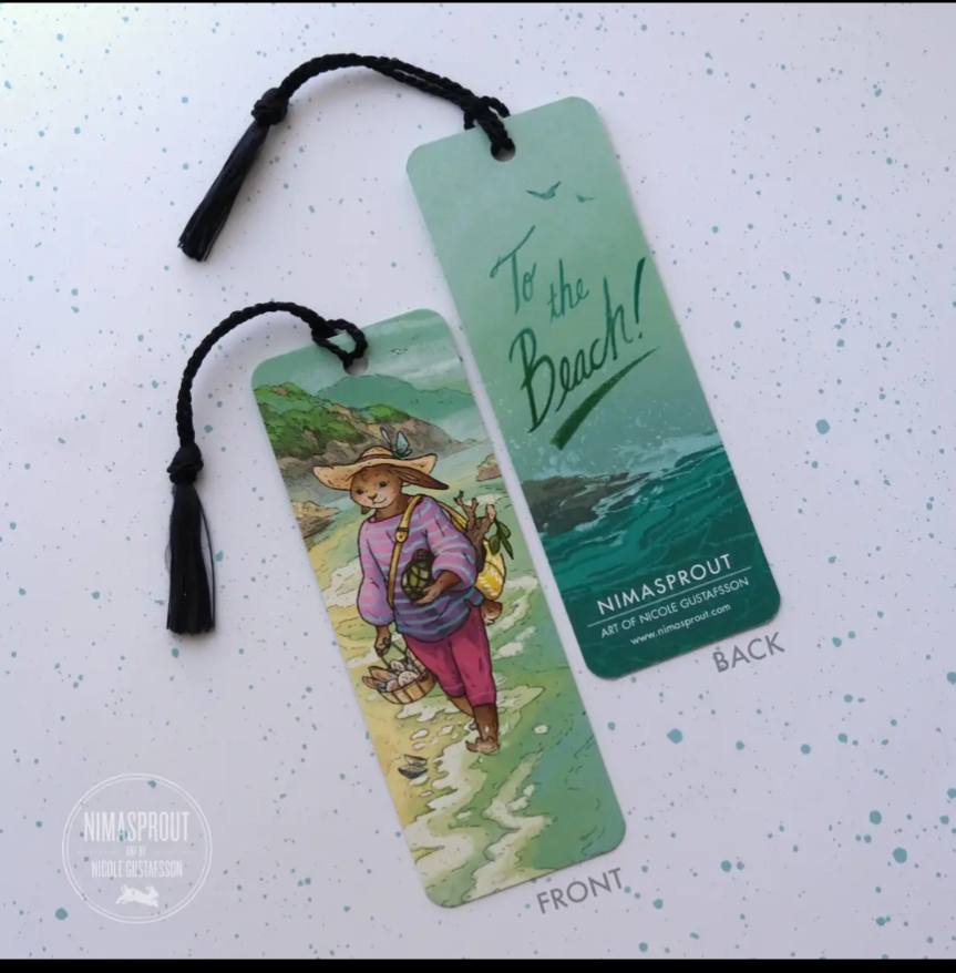 Beach Rabbit Book Mark