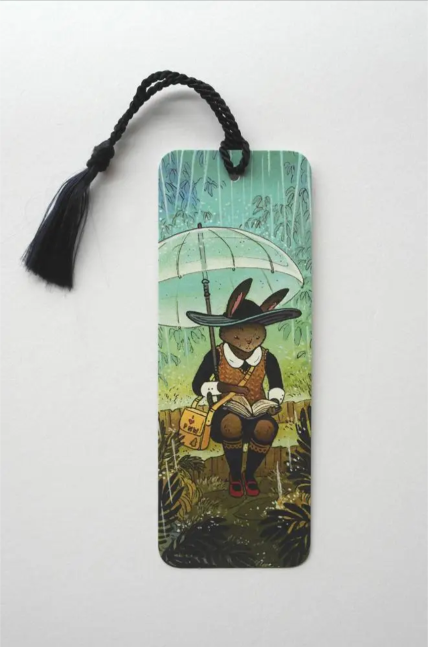 Rainy Day Rabbit Book Mark