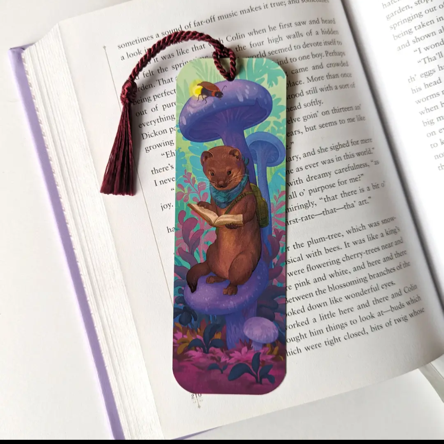 Stoat Reading Bookmark