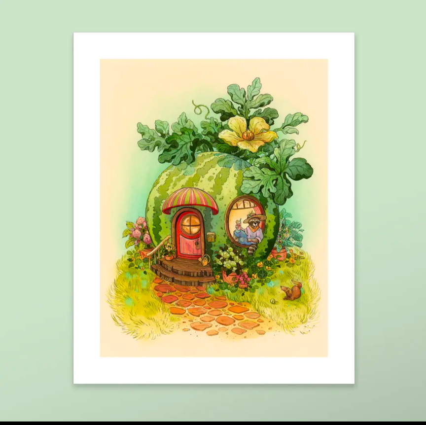 Watermelon House Art Print