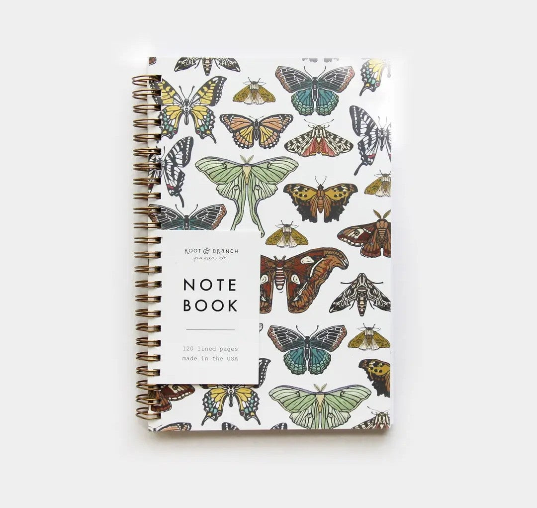 Butterfly + Moth Spiral Bound Notepad