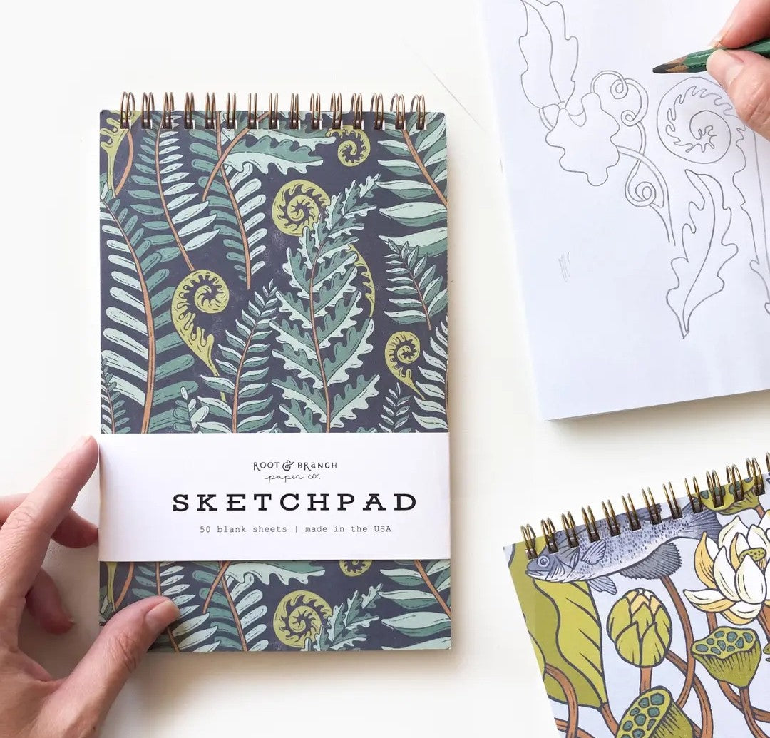 Forest Fern Spiral Bound Sketchpad