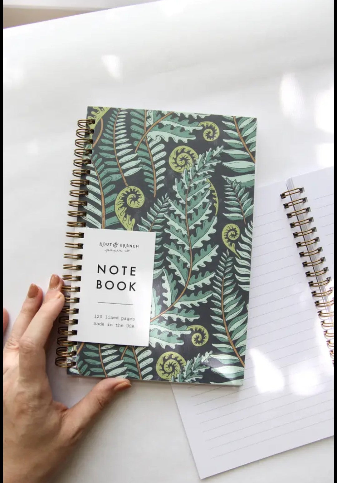 Forest Fern Spiral Bound Notepad