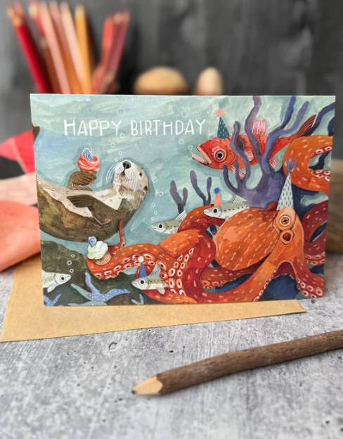 Octopus Birthday Card