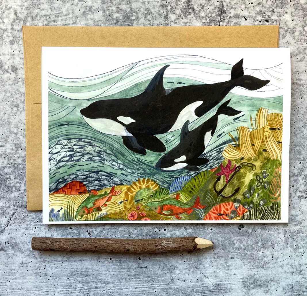 Ocean Orcas Card