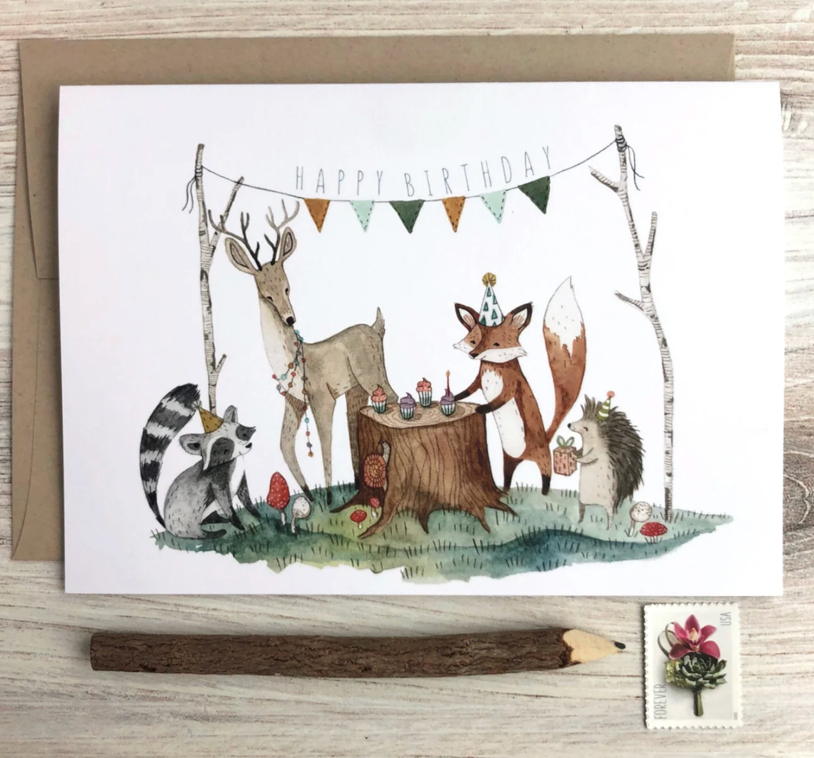 Woodland Birthday Card