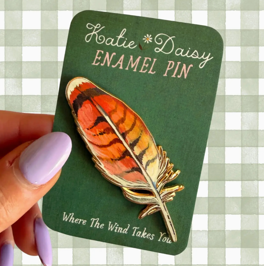 Feather Enamel Pin