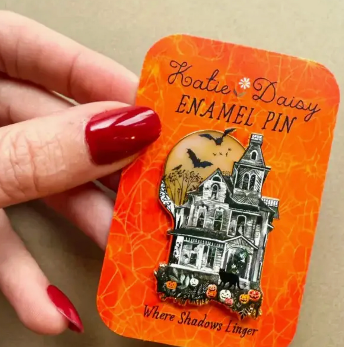 Haunted House Enamel Pin