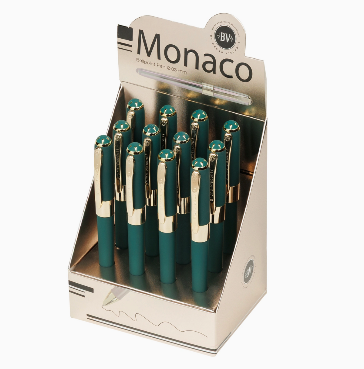 Forest Green Monaco Fine Point Soft Touch Pen, 0.5mm