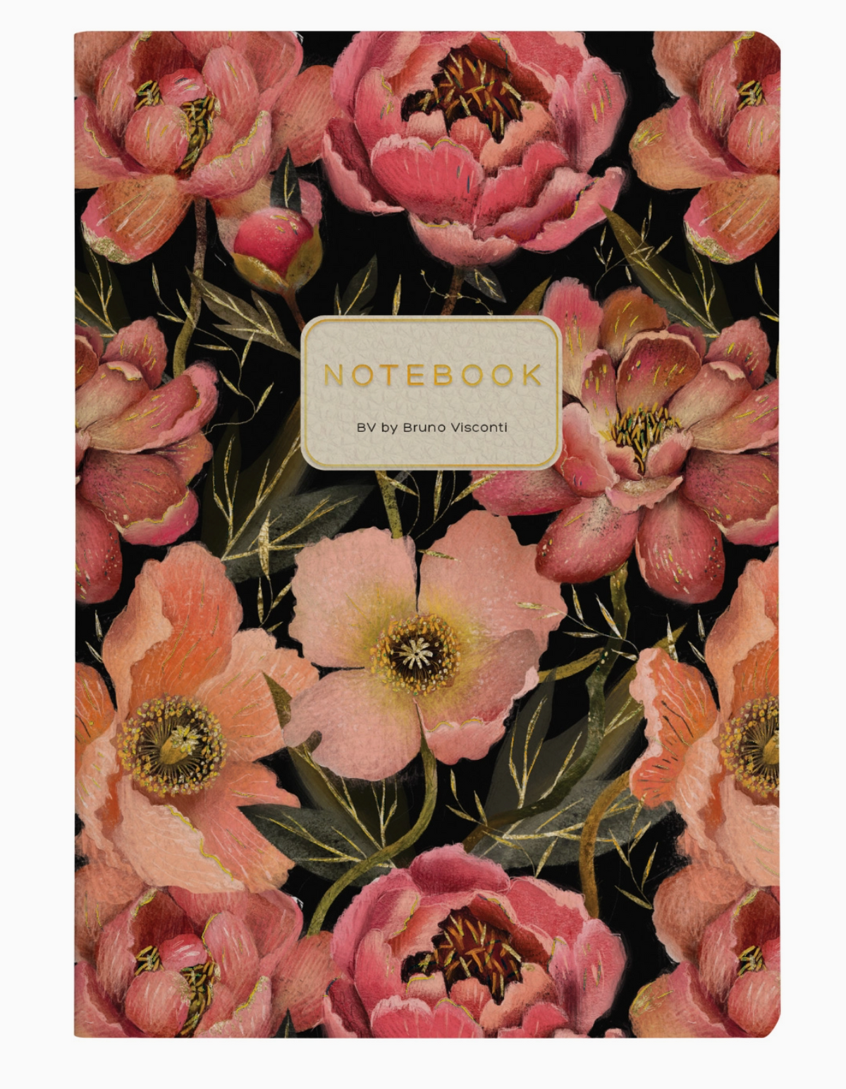 Pink Blossoms Vegan Leather A5 Notebook