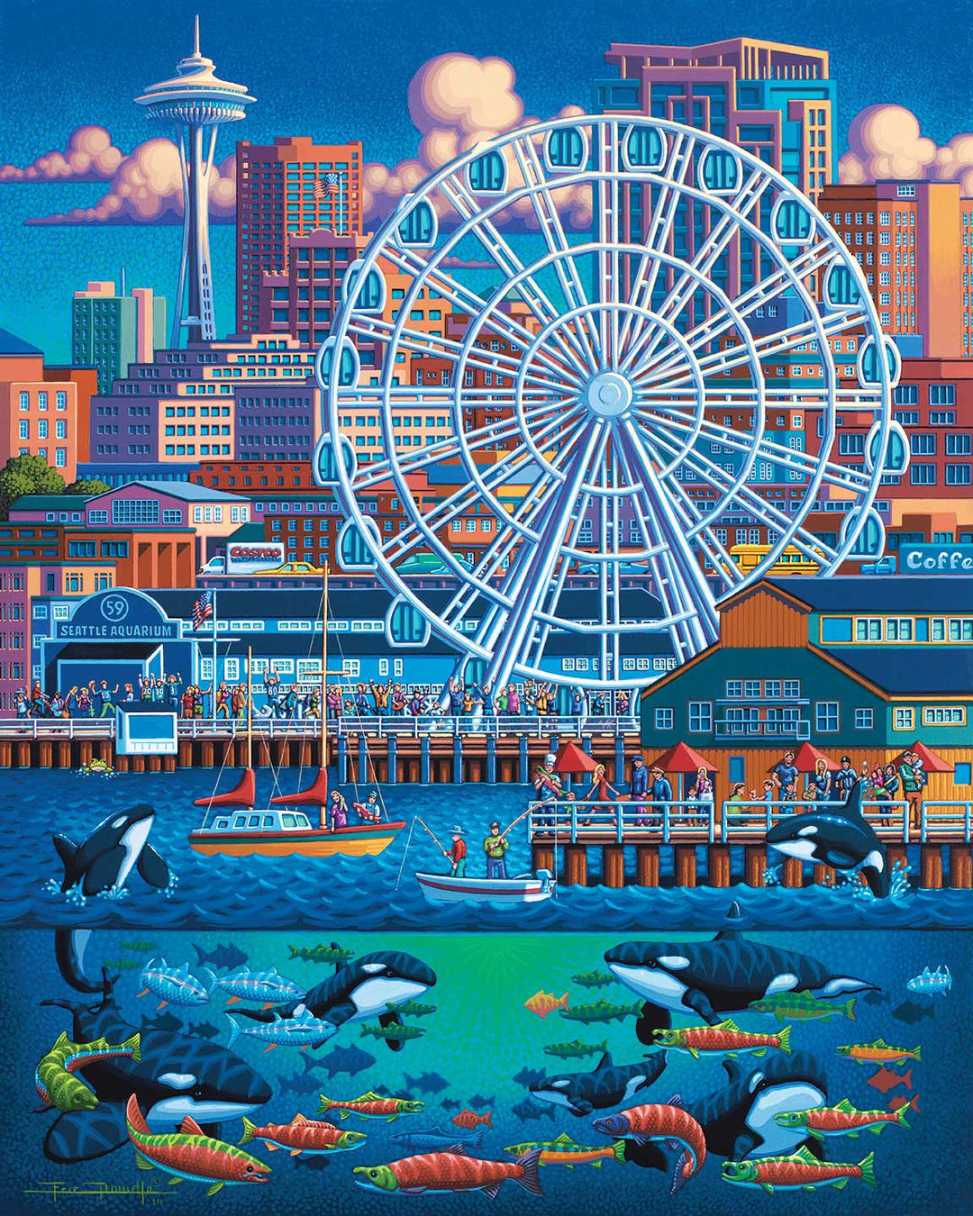 Seattle Great Wheel - 500 Piece Jigsaw Puzzle