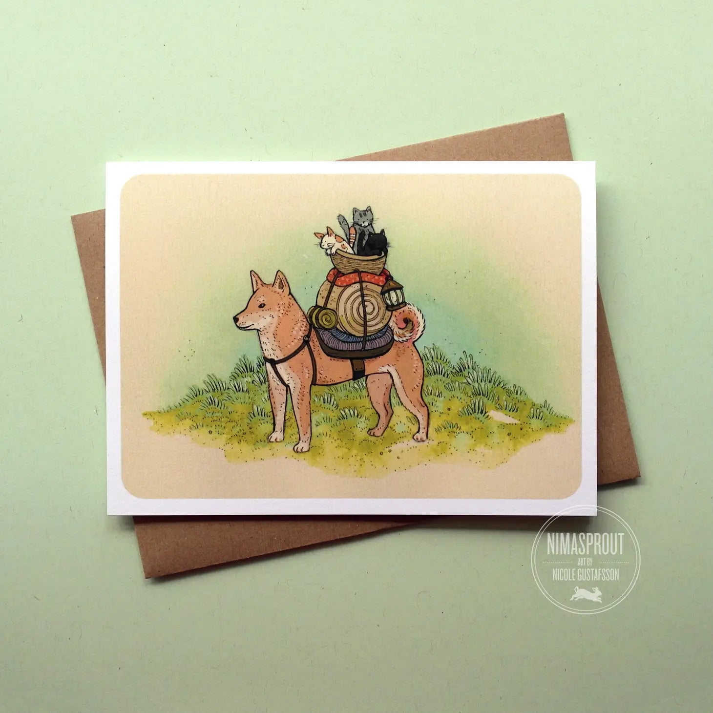 Shiba Red Greeting Card