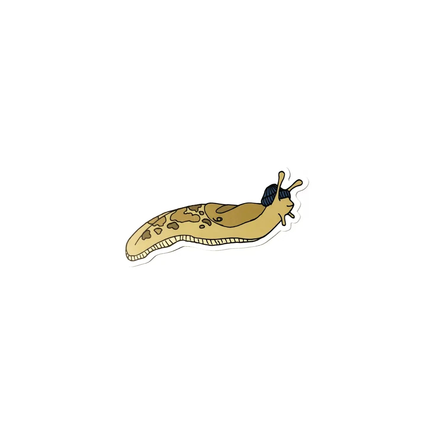 Slug Sticker with Blue Beanie