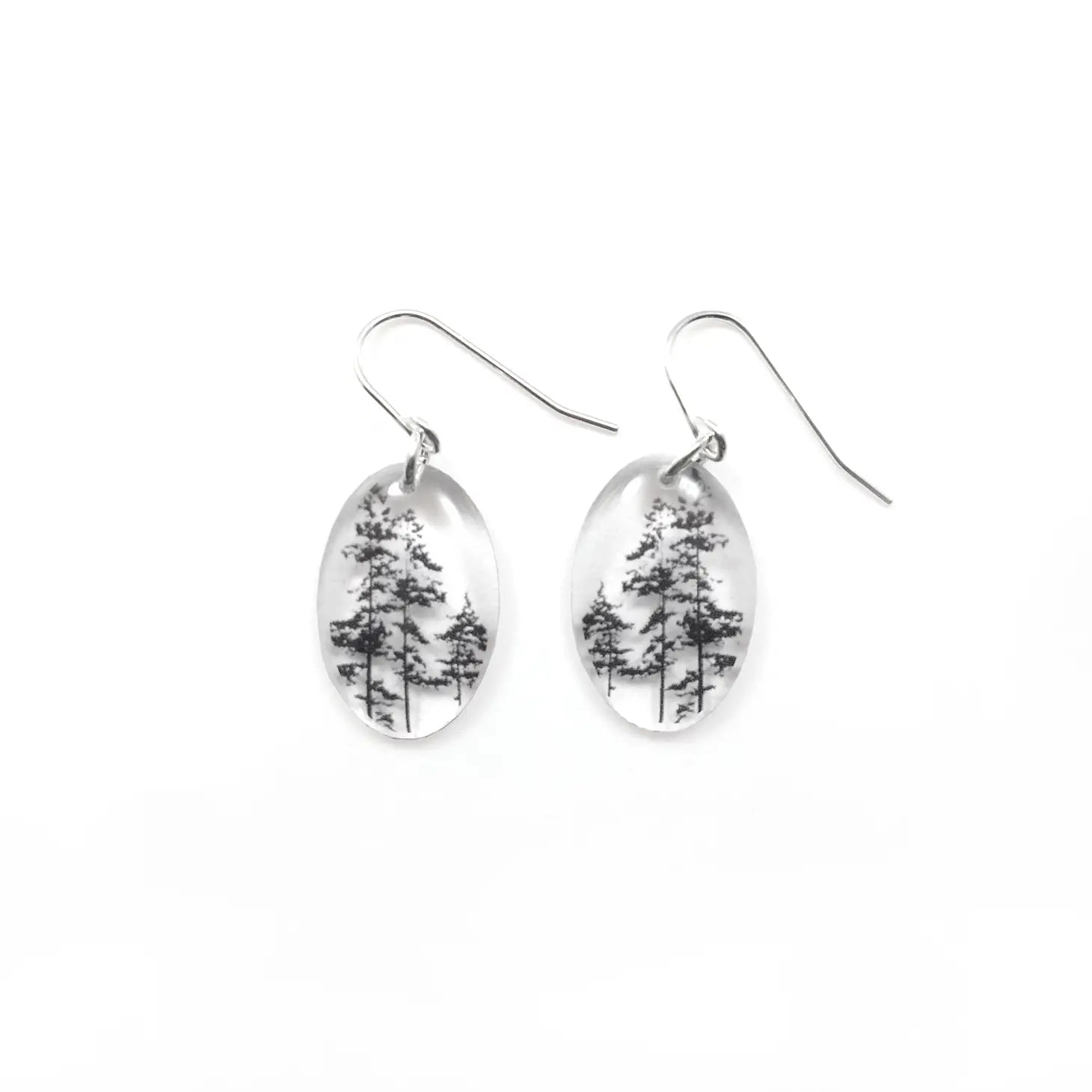 Small Oval Forest Earrings