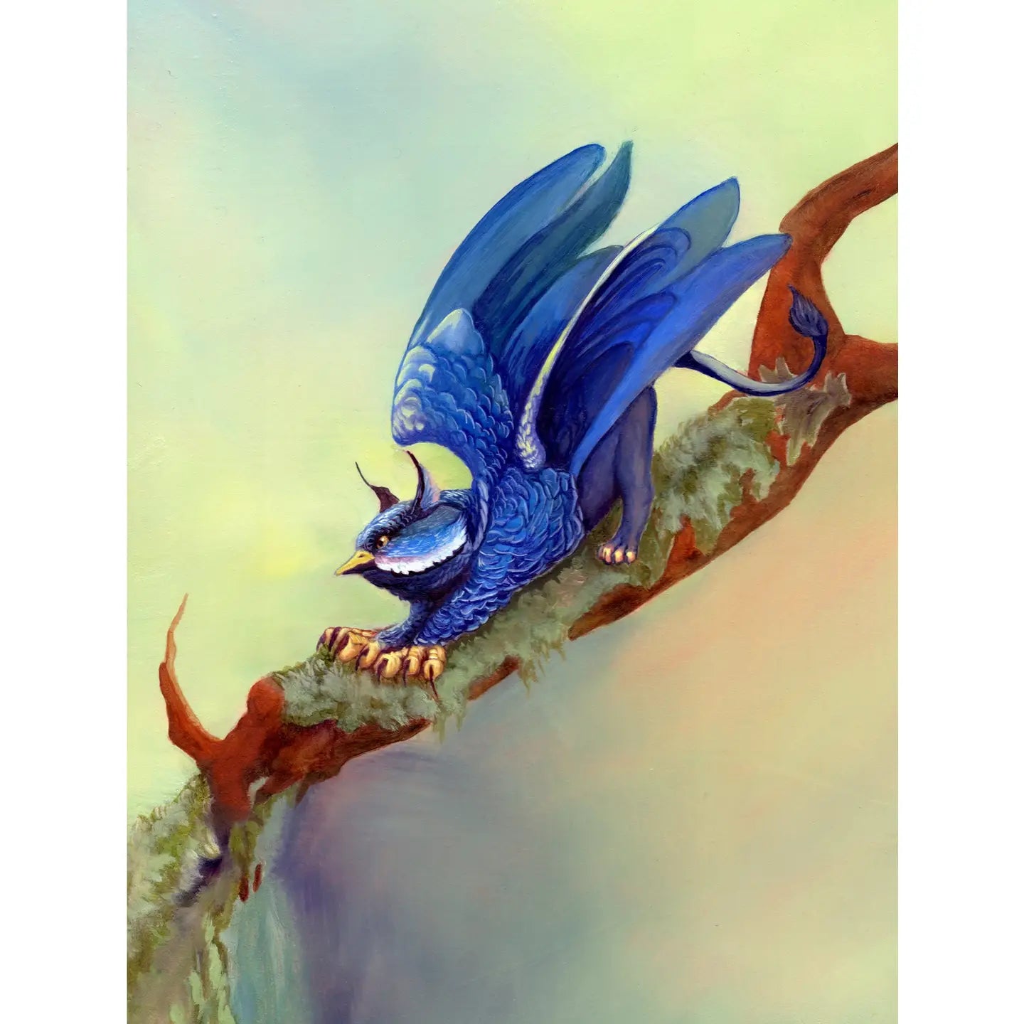 Splendid Fairy Gryphon Fantasy Art Print