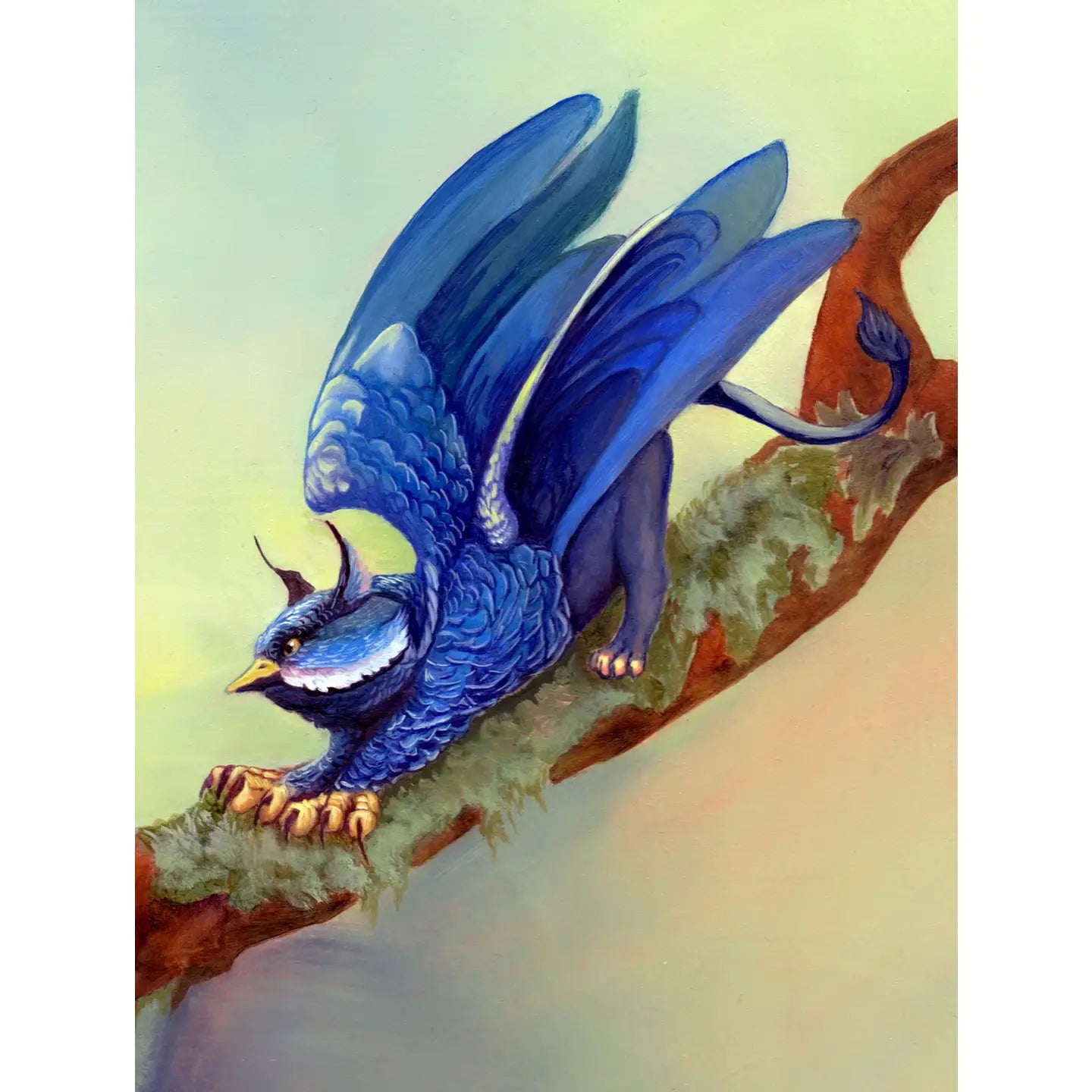 Splendid Fairy Gryphon Fantasy Art Print