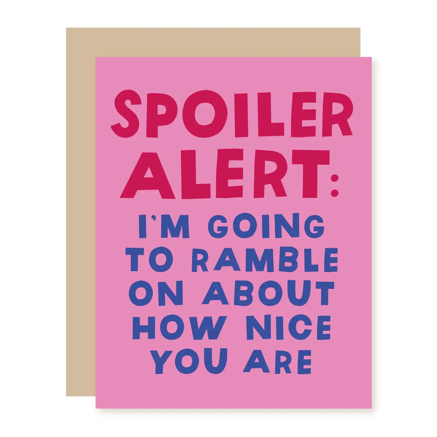 Spoiler Alert Thank You Card