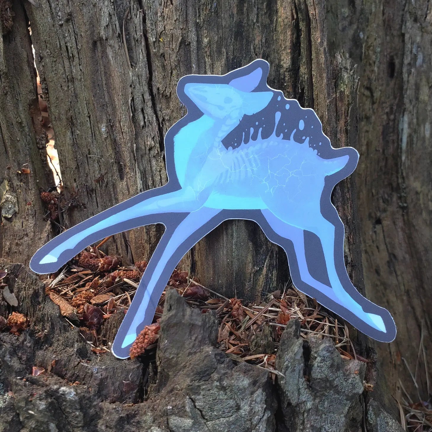 Spooky Deer Vinyl Sticker