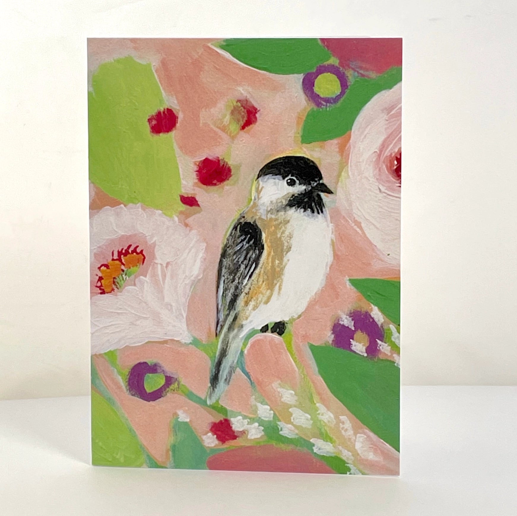 Spring Chickadee Blank Note Card